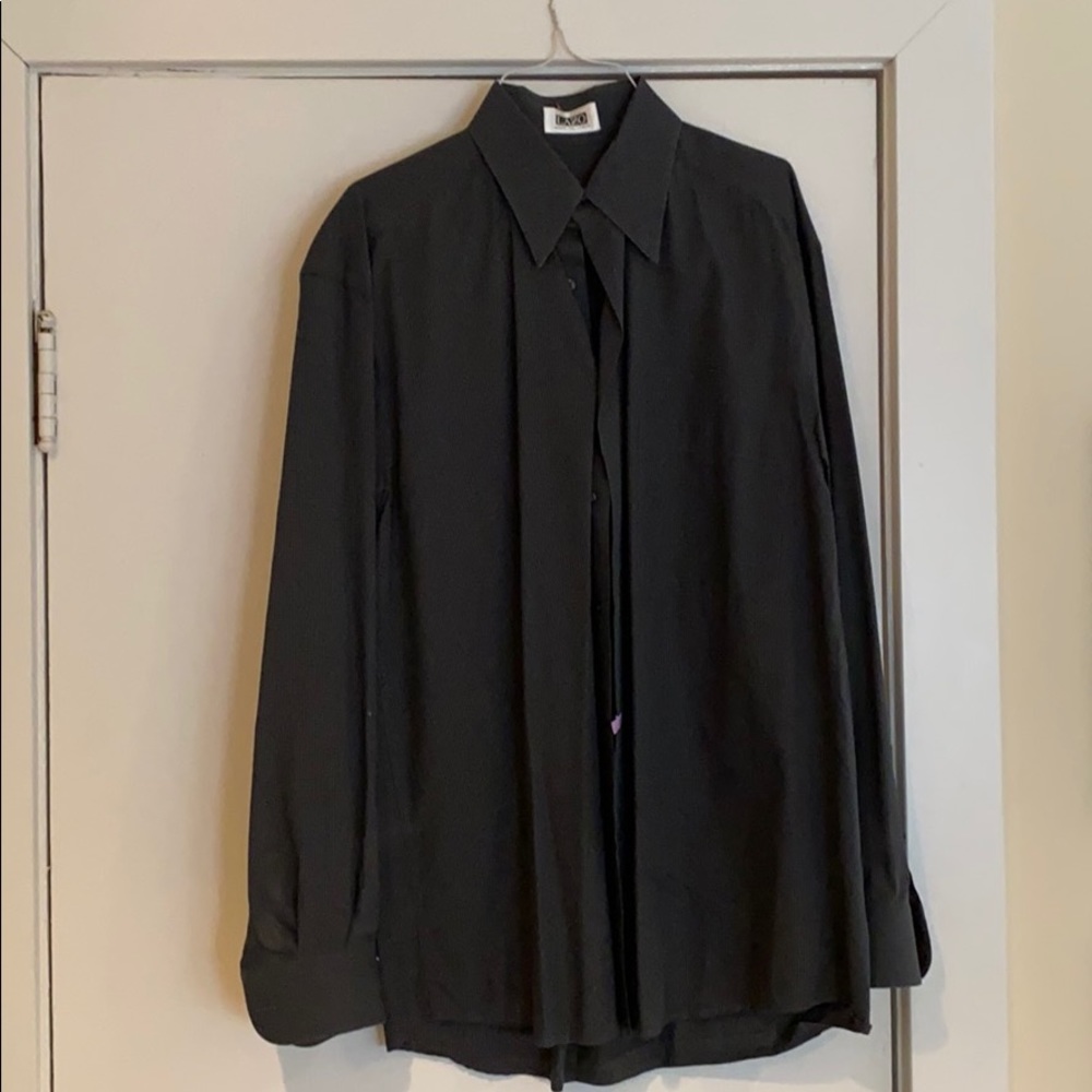 Vintage Lazo button-down black shirt (L)